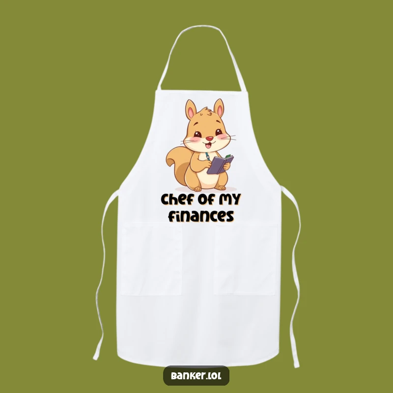 Funny Squirrel Ledger Apron - Hilarious Kitchen Helper for Organized Cooks