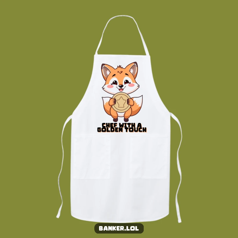 Funny Fox Coin Apron - Hilarious Kitchen Accessory for the Clever Cook