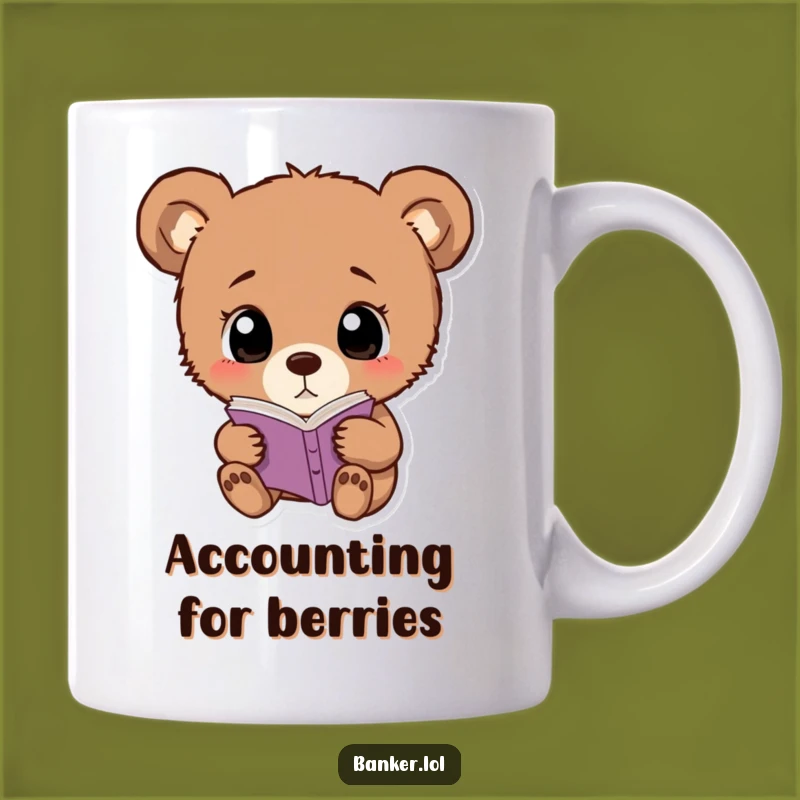 Funny Bear Cub Ledger Mug: Curious Gift for the Detail-Oriented!