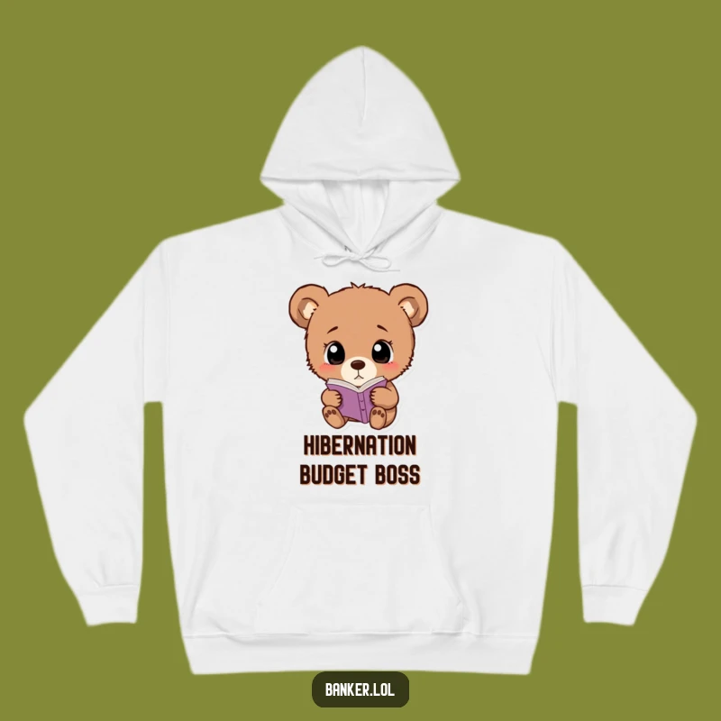 Funny Bear Cub Deep Thinker Hoodie: Cozy & Curious Gift!