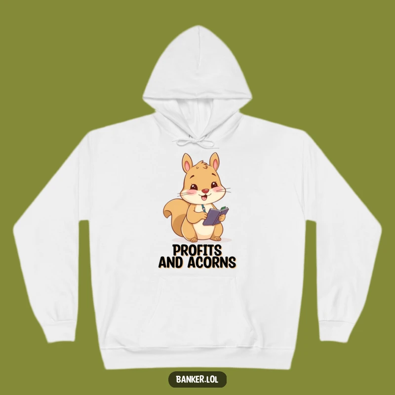 Funny Squirrel Ledger Hoodie - Cozy and Hilarious Gear for Organized Souls