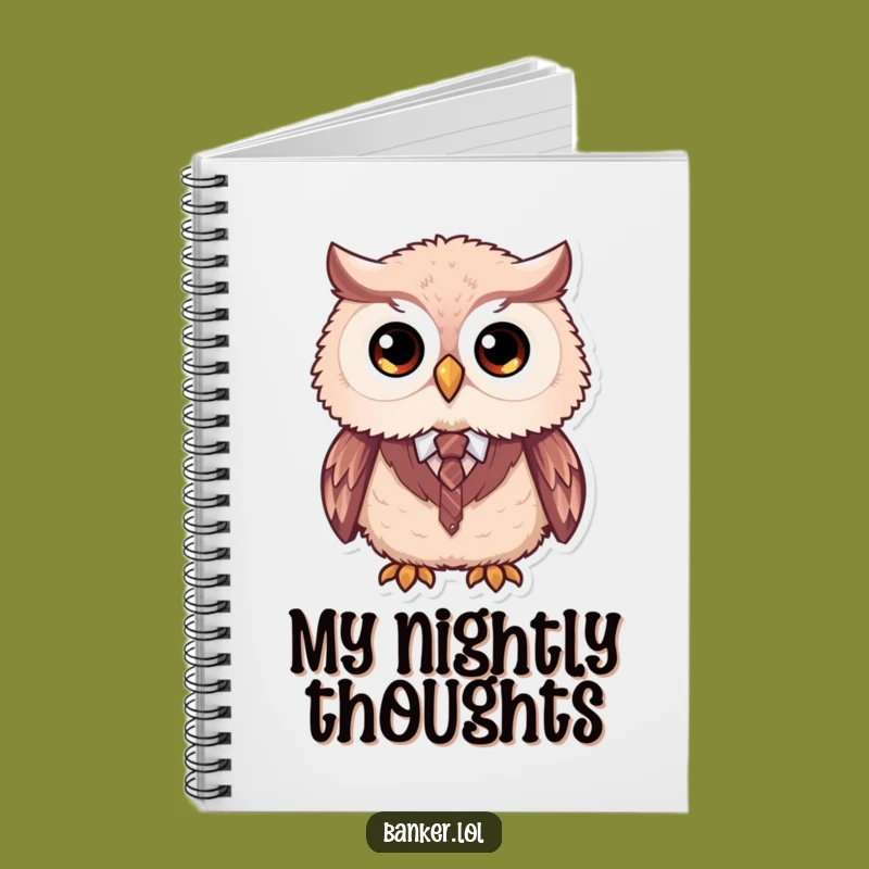 Funny Owl Formal Notebook: Dapper Vest & Tie Journal, Perfect Funny Gift for Scholars