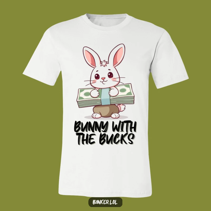 Funny Bunny Cash T-Shirt - Happy and Hilarious Tee for Money Masters