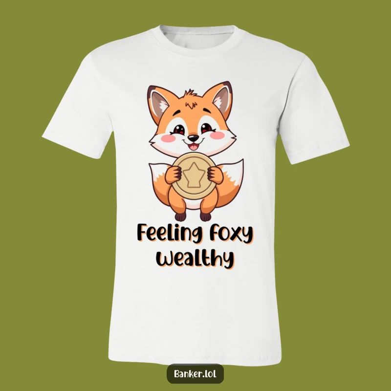 Funny Fox Coin T-Shirt - Playful and Hilarious Tee for the Savvy