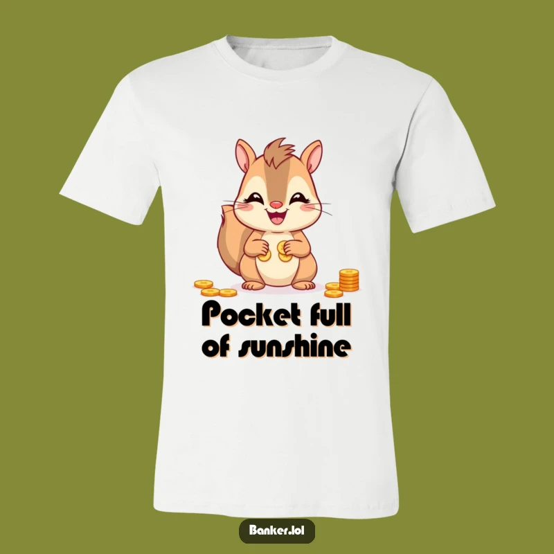 Funny Squirrel Counting Money T-Shirt: Hilarious Gift for the Financially Amused!