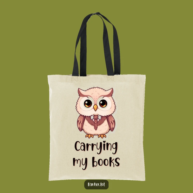 Funny Owl Formal Tote Bag: Dapper Vest & Tie Carry-All, Perfect Funny Gift for Organized Scholars