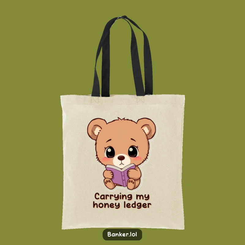 Funny Bear Cub Organizer Tote: Carry Your Curiosity in Style!